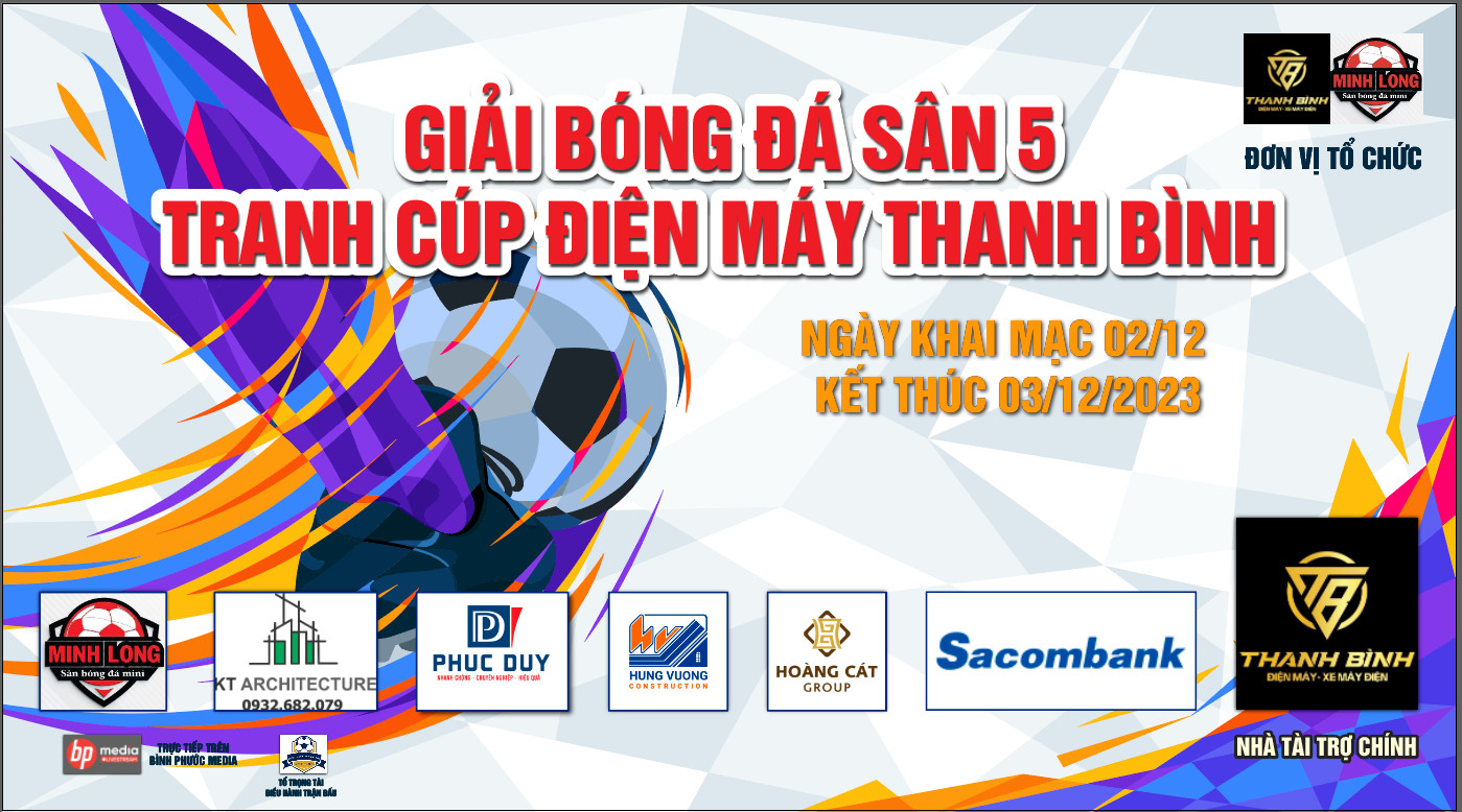 Chơn Thành: Khai mạc Giải Bóng Đá Cúp Điện Máy Thanh Bình 2023