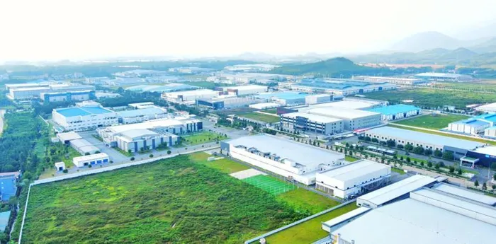 Nhờ hạ tầng đồng bộ, hiện đại, Khu công nghiệp Bá Thiện II (Bình Xuyên) có tỷ lệ lấp đầy cao. Ảnh: Trí Thiện