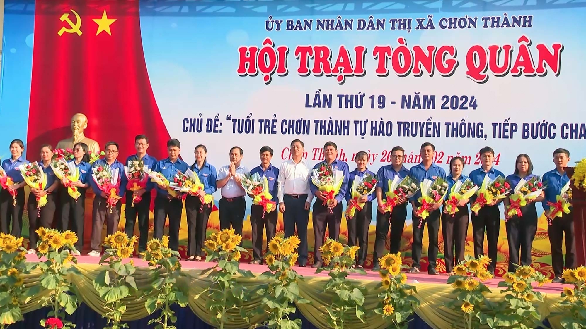 Thanh niên Bình Phước hăng hái tham gia hội trại tòng quân năm 2024