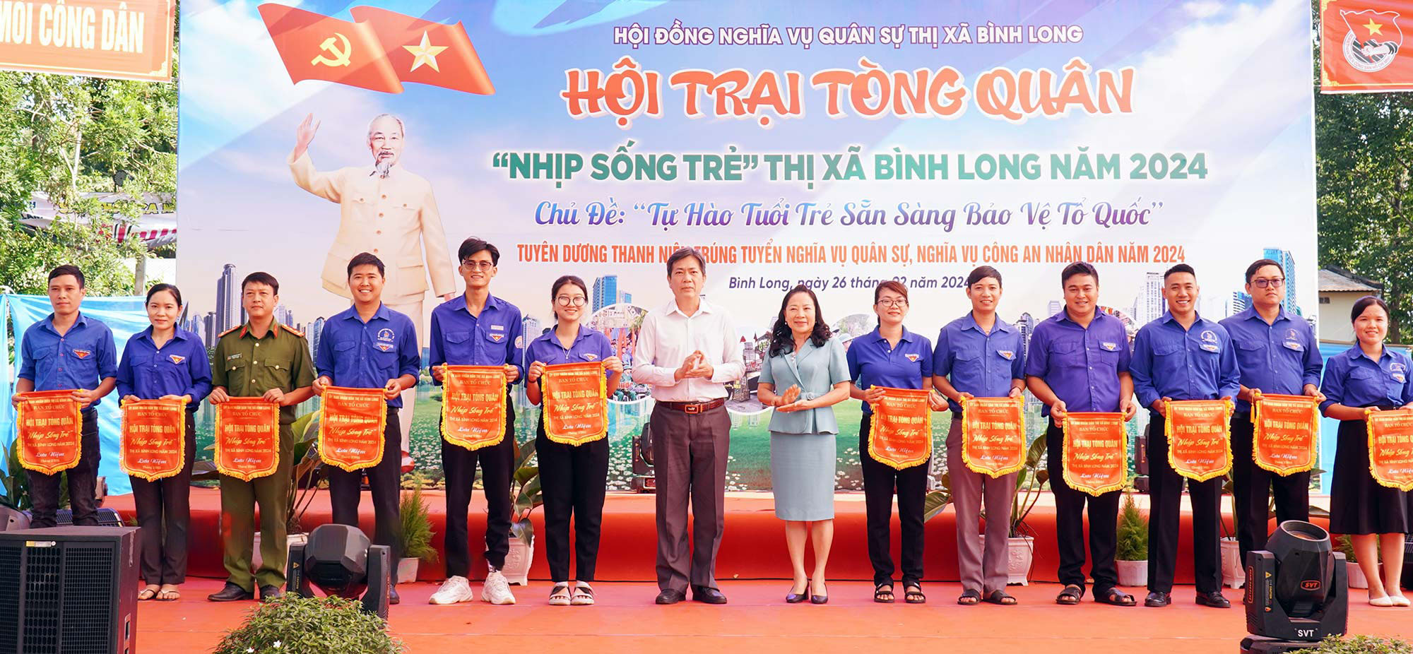Thanh niên Bình Phước hăng hái tham gia hội trại tòng quân năm 2024