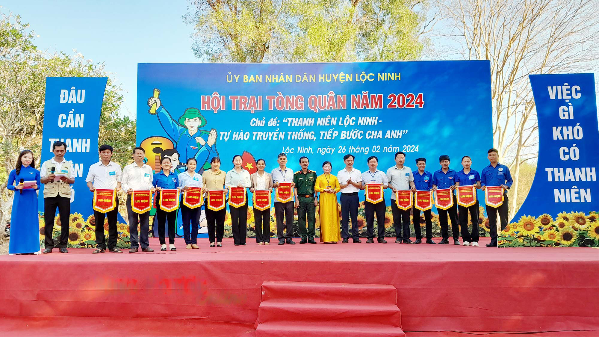Thanh niên Bình Phước hăng hái tham gia hội trại tòng quân năm 2024