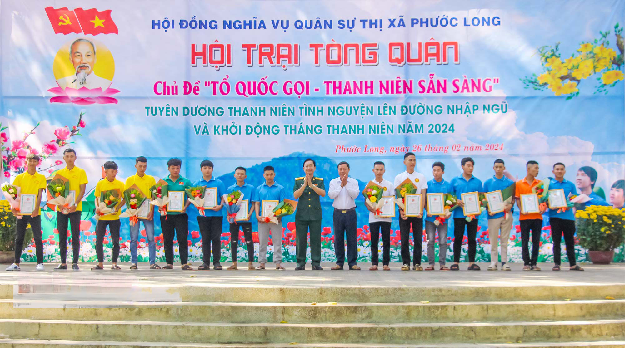 Thanh niên Bình Phước hăng hái tham gia hội trại tòng quân năm 2024