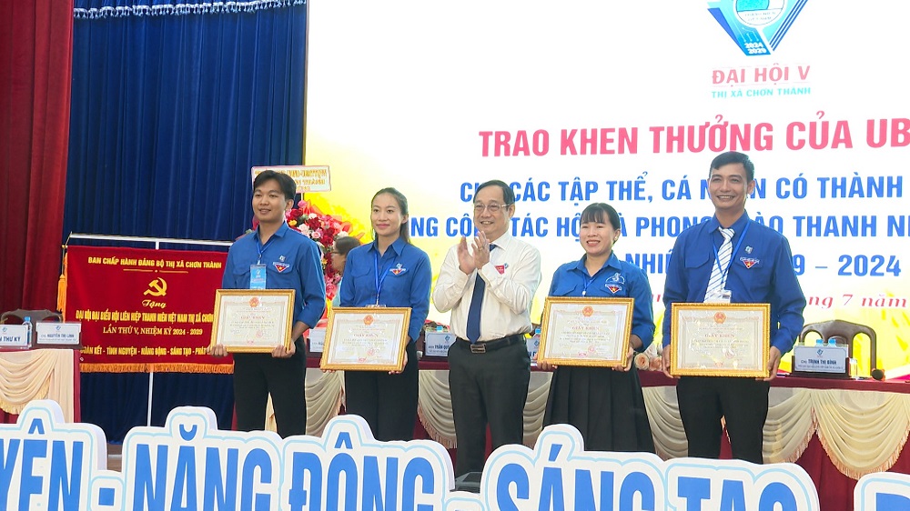 Bình Phước: Đại hội đại biểu Hội LHTN Việt Nam thị xã Chơn Thành, lần thứ V, nhiệm kỳ 2024-2029 thành công tốt đẹp