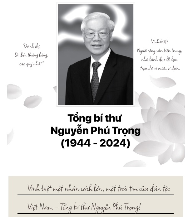Sổ tang điện tử trên VNeID để người dân tưởng nhớ Tổng Bí thư Nguyễn Phú Trọng- Ảnh 1.