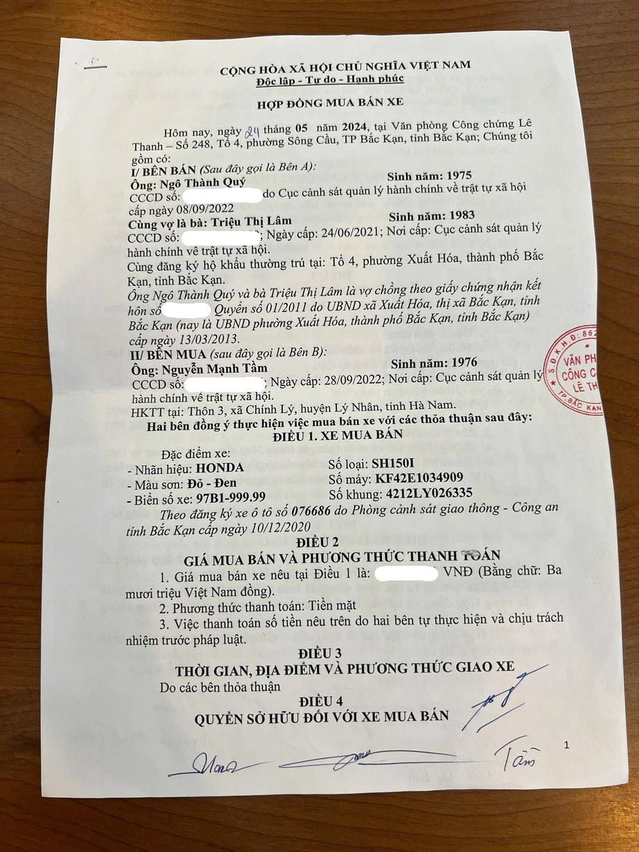 Chủ nhân biển số xe ngũ quý 97B1-999.99 bán cho Huấn Hoa Hồng lên tiếng- Ảnh 1. Chủ nhân biển số xe ngũ quý 97B1-999.99 bán cho Huấn Hoa Hồng lên tiếng- Ảnh 1.