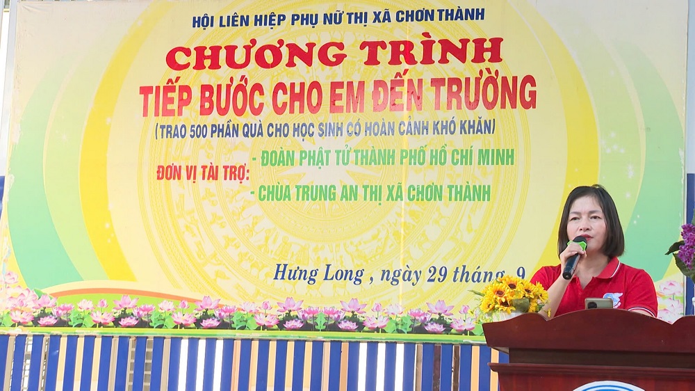 Phụ nữ thị xã Chơn Thành – Bình Phước: “Tiếp bước cho em đến trường”
