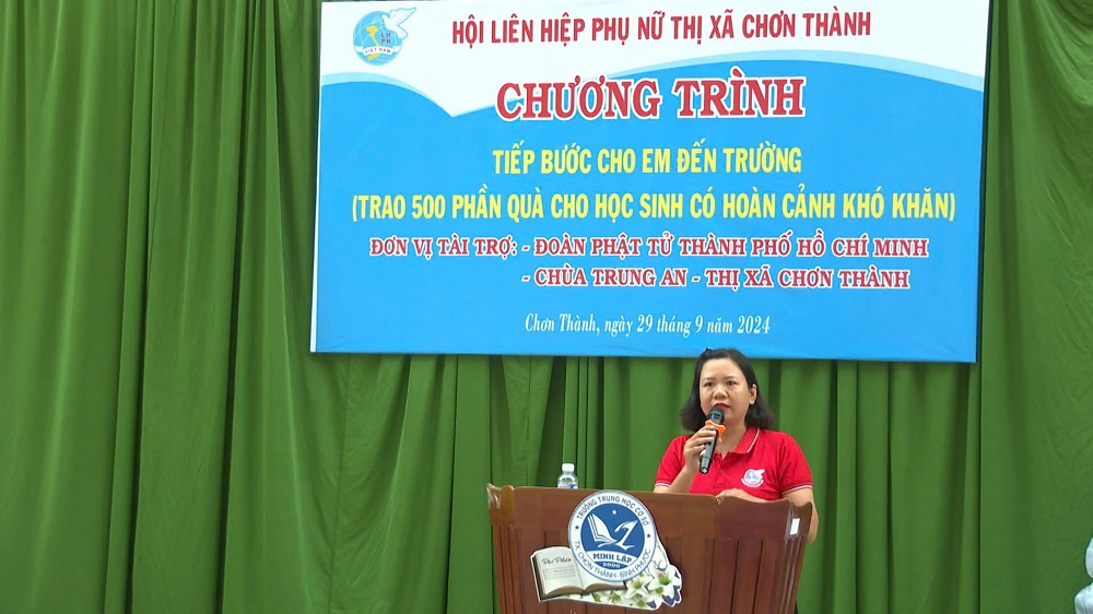 Phụ nữ thị xã Chơn Thành – Bình Phước: “Tiếp bước cho em đến trường”