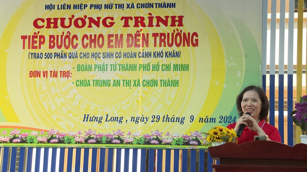 Phụ nữ thị xã Chơn Thành – Bình Phước: “Tiếp bước cho em đến trường”
