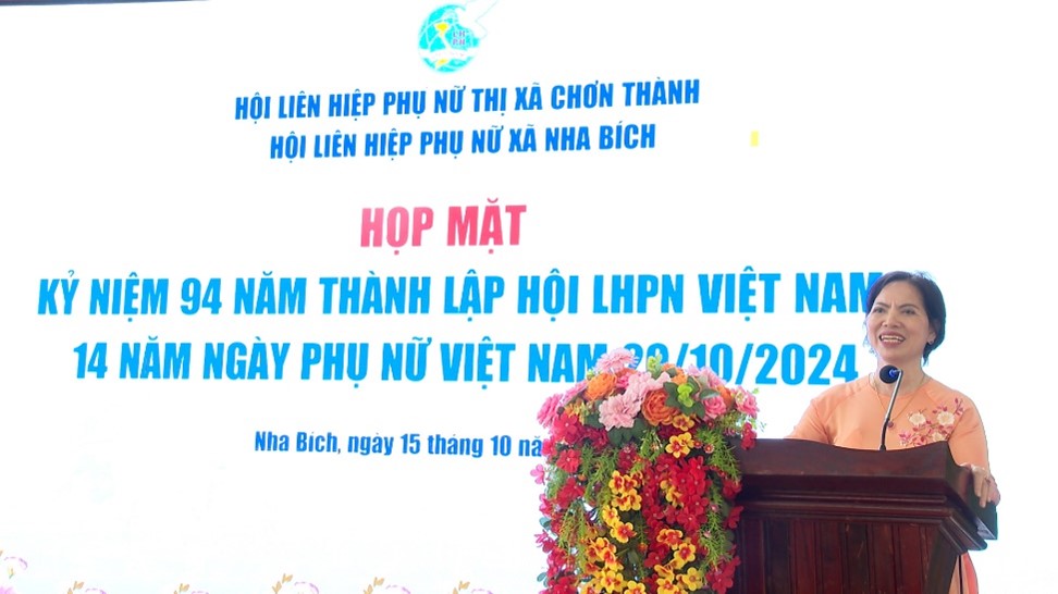 Bình Phước – Nha Bích: Kỷ niệm 94 năm thành lập Hội LHPN Việt Nam  và 14 năm Ngày Phụ nữ Việt Nam 20/10/2024