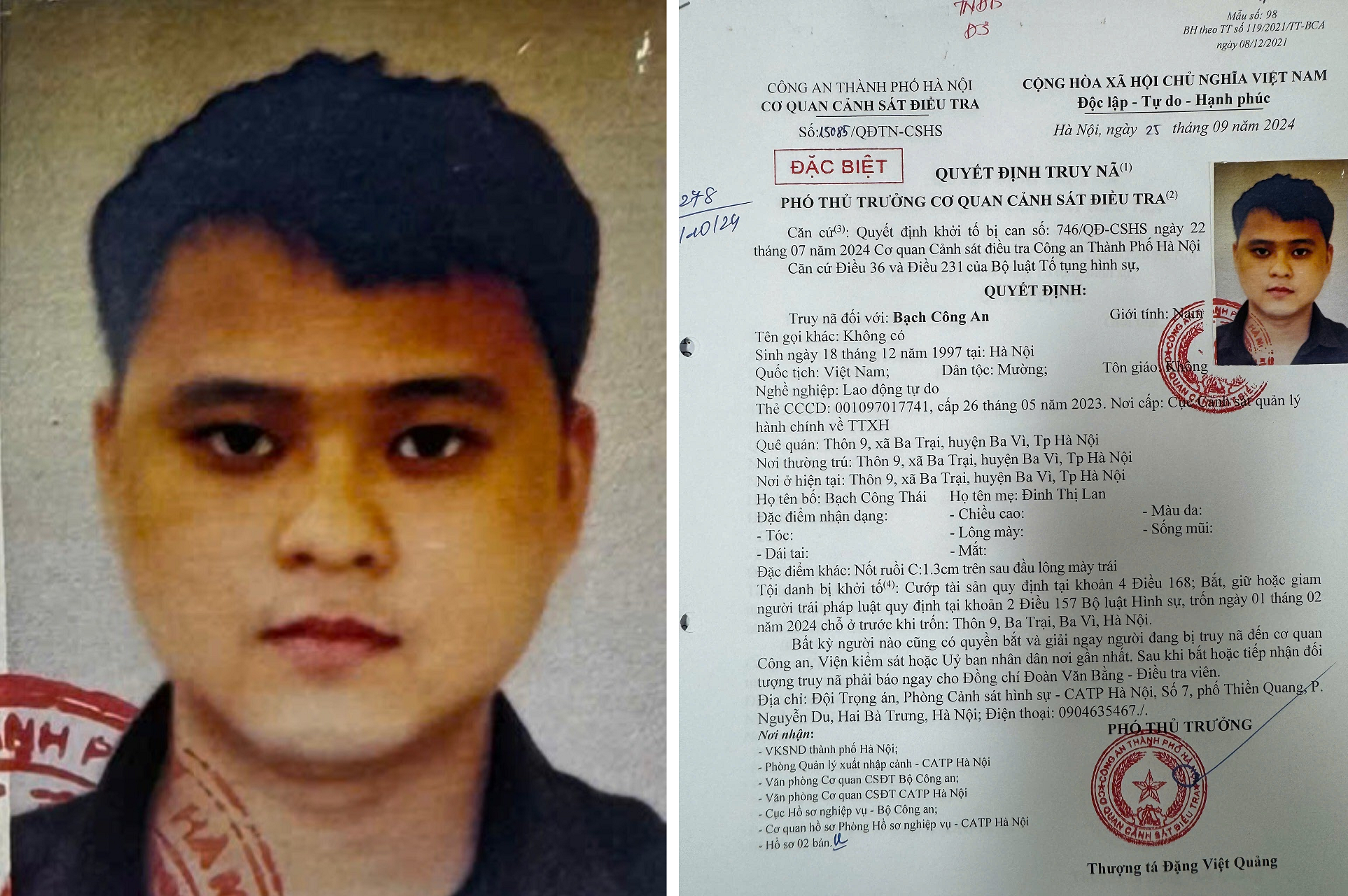 Truy nã đặc biệt tên cướp trong nhóm "Hội những người vỡ nợ muốn làm liều"- Ảnh 1.