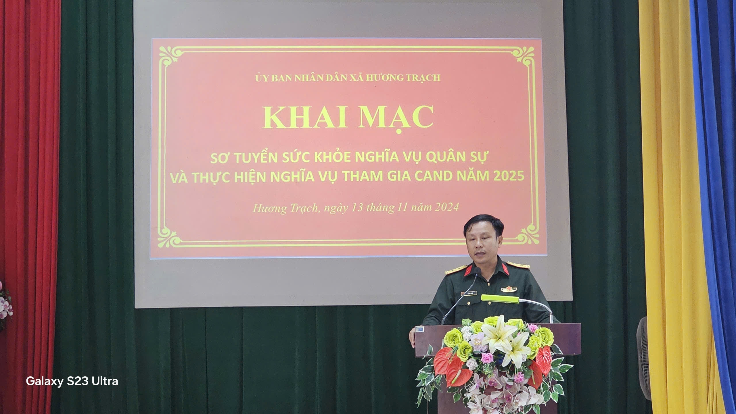 Lễ khai mạc sơ tuyển sức khỏe nghĩa vụ quân sự và nghĩa vụ tham gia Công an nhân dân năm 2025 tại xã Hương Trạch, huyện Hương Khê, tỉnh Hà Tĩnh