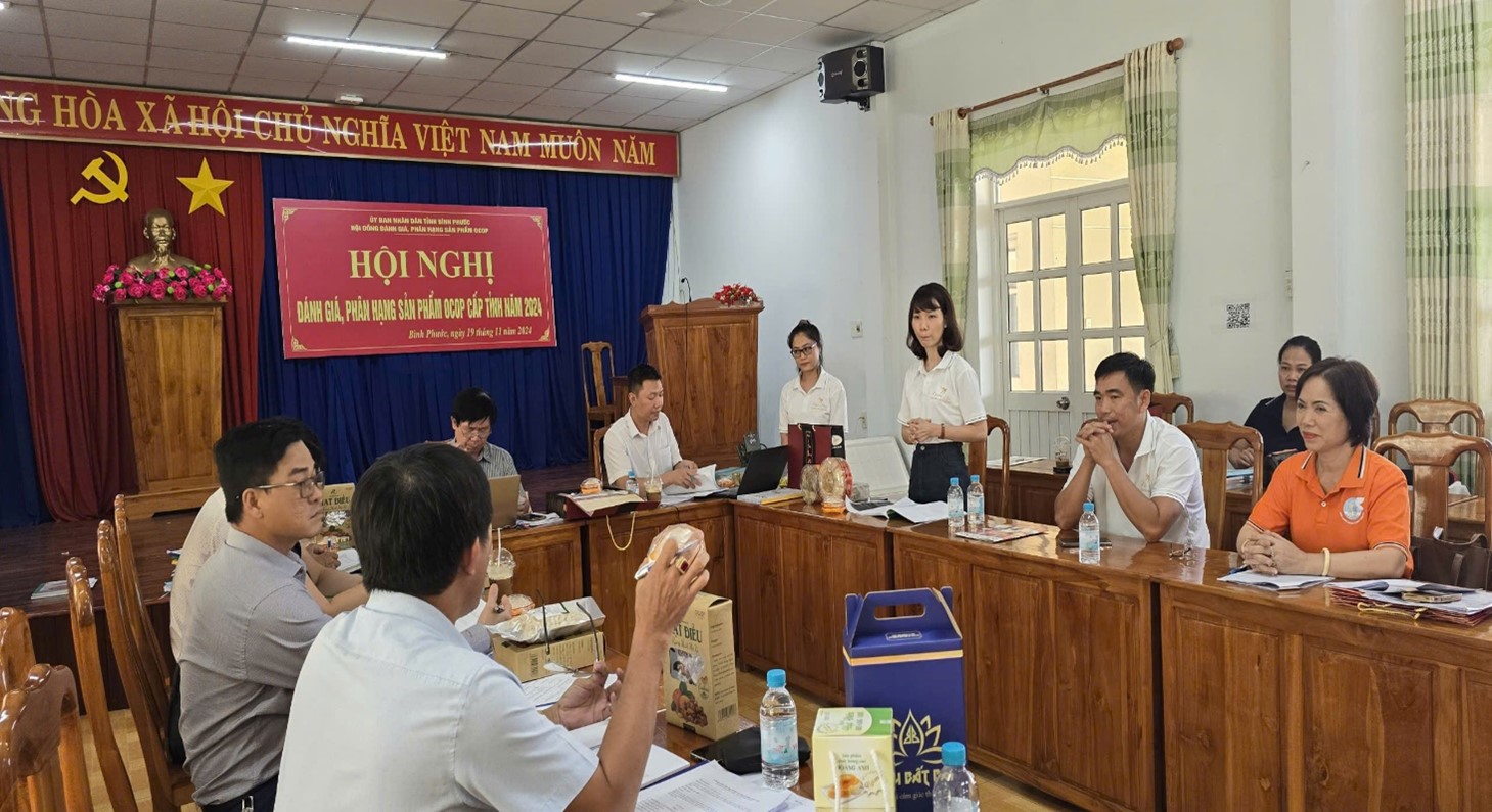 Bình Phước – Chơn Thành: 02 sản phẩm tham gia Hội nghị đánh giá, phân hạng sản phẩm OCOP (Chương trình Mỗi xã một sản phẩm) cấp tỉnh năm 2024