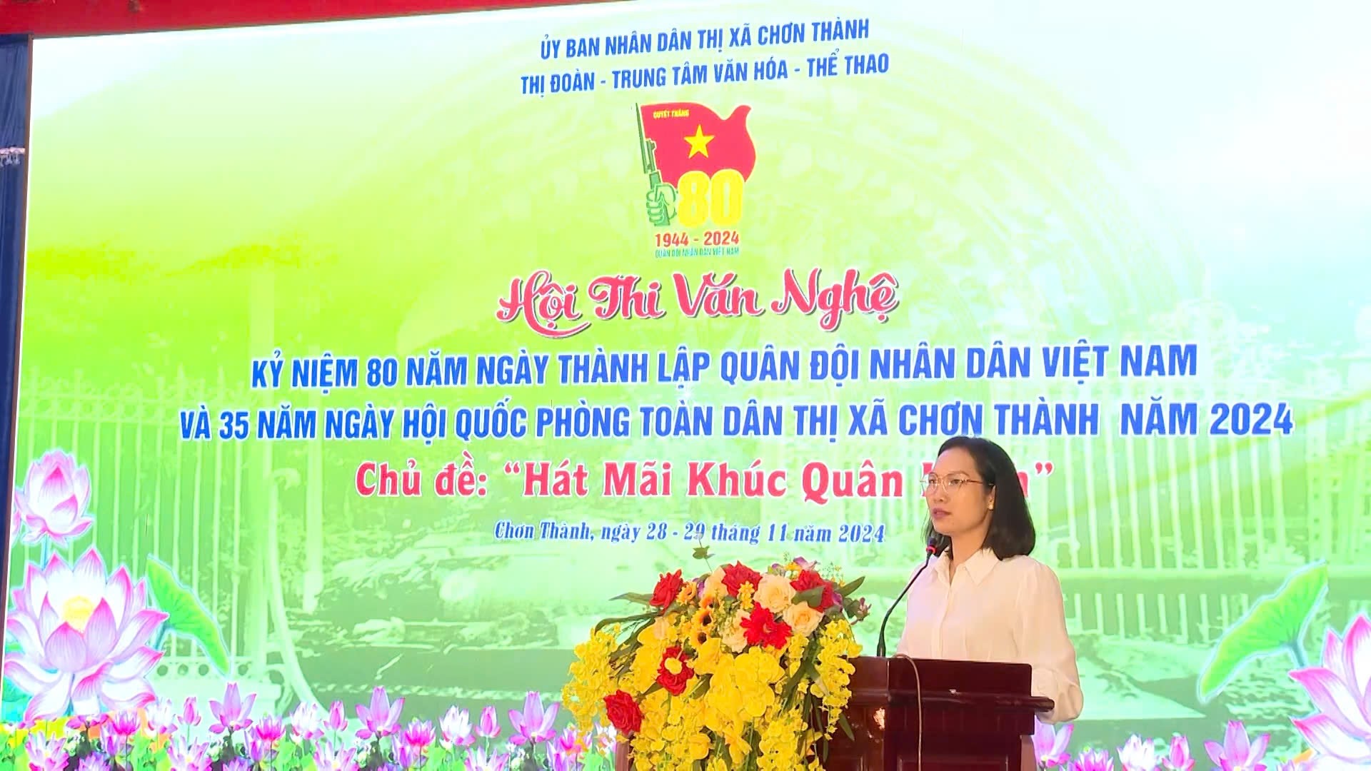 Bình Phước – Chơn Thành: Tưng bừng hội thi văn nghệ chào mừng kỷ niệm 80 năm Ngày thành lập Quân đội Nhân dân Việt Nam