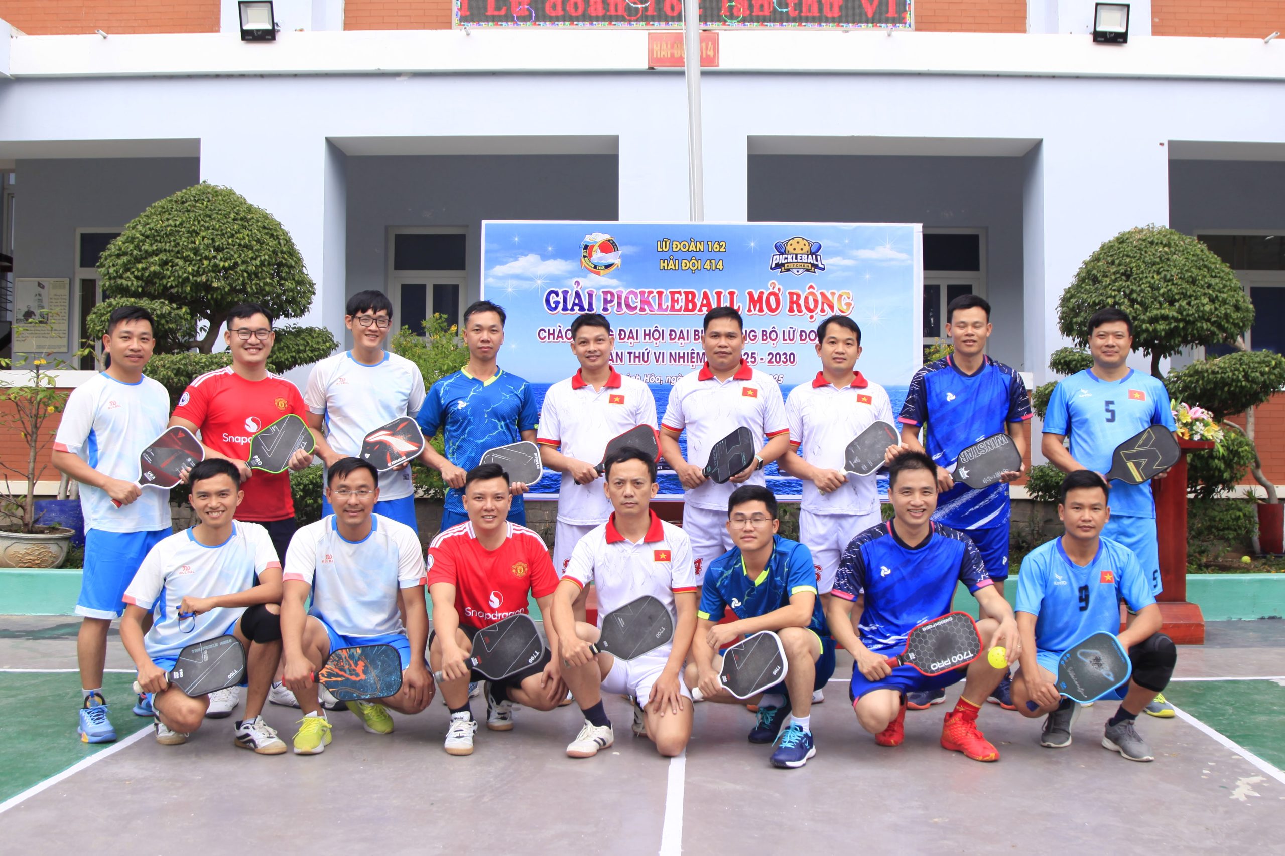 Hải đội 414, giải Pickleball mở rộng chào mừng Đại hội Đảng bộ Lữ đoàn 162 thành công tốt đẹp.