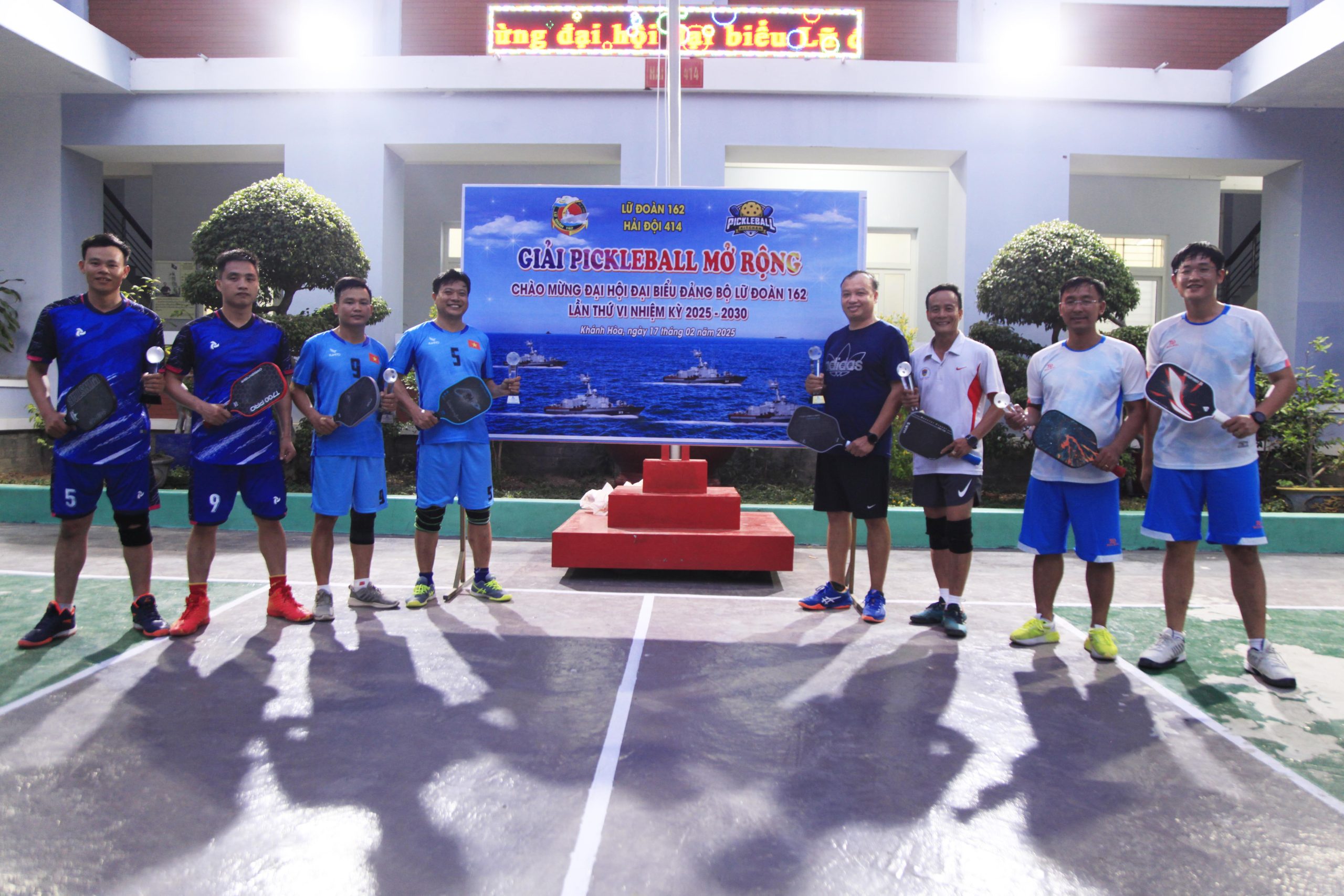 Hải đội 414, giải Pickleball mở rộng chào mừng Đại hội Đảng bộ Lữ đoàn 162 thành công tốt đẹp.