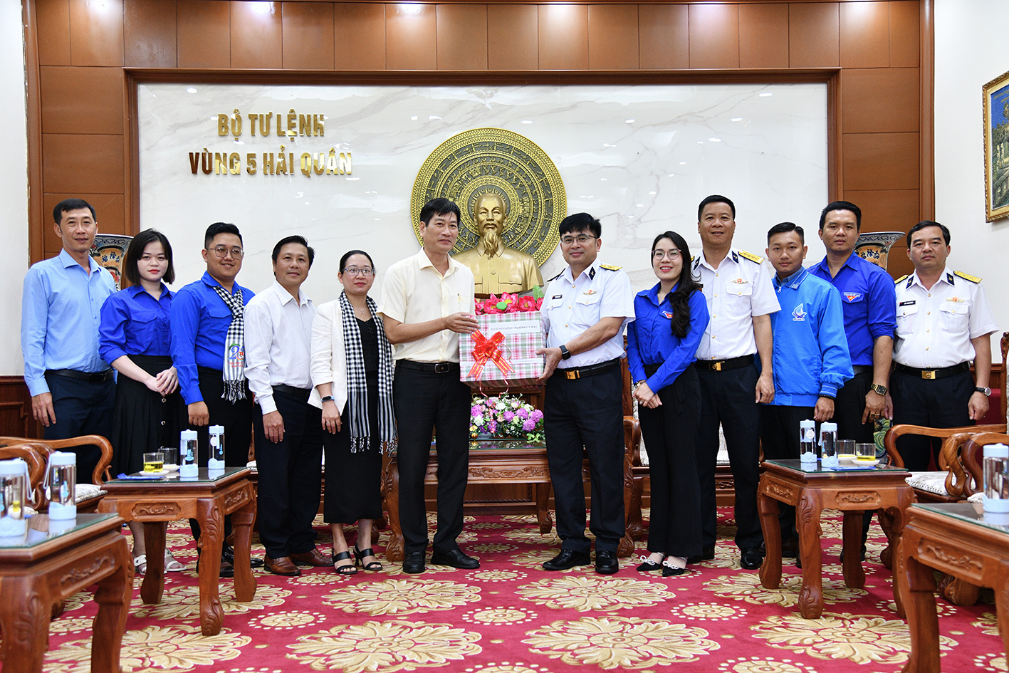 Đoàn công tác Trường Chính trị Cà Mau nghiên cứu thực tế tại Vùng 5 Hải quân