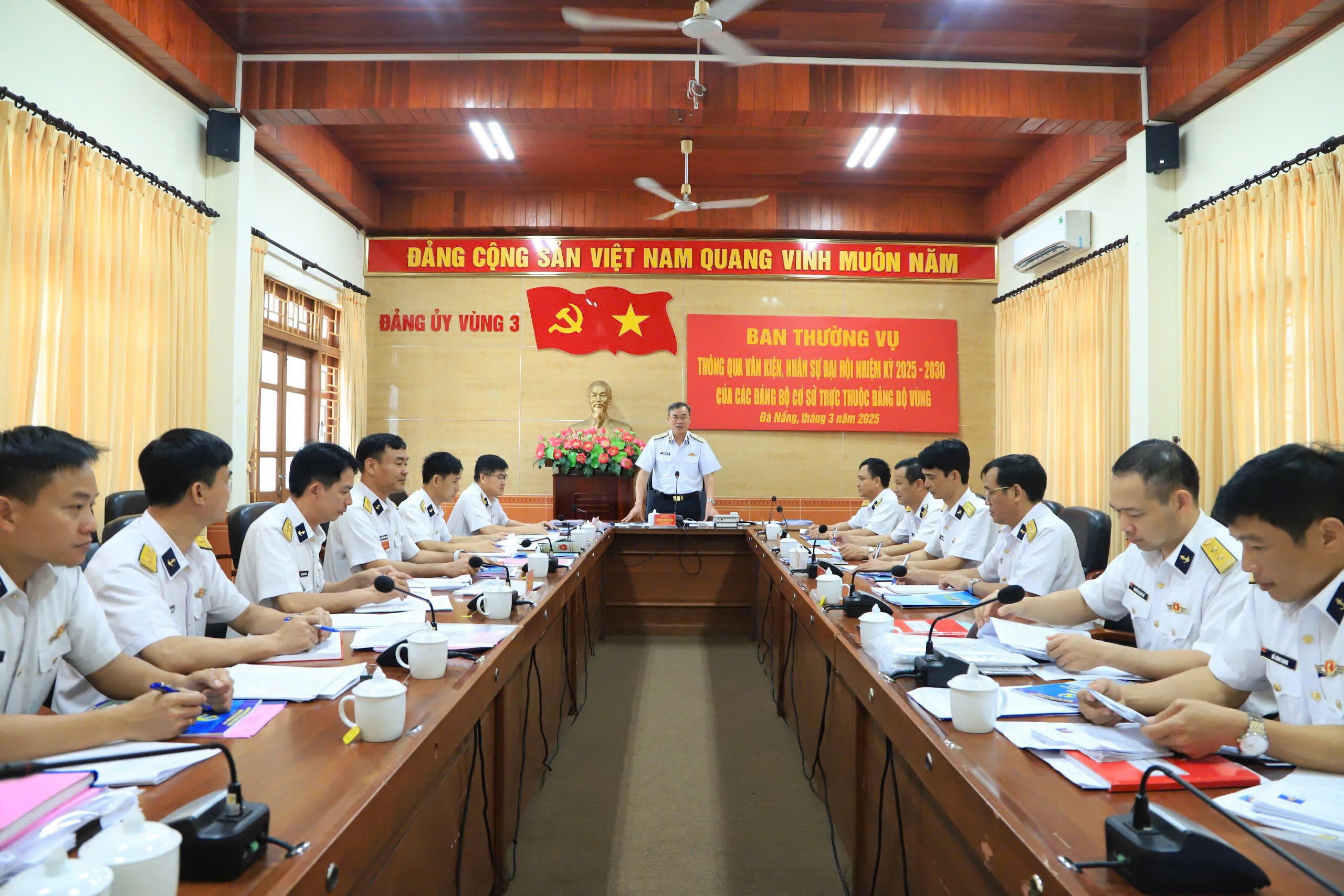 Vùng 3 hải quân tổ chức Hội nghị thông qua công tác chuẩn bị Đại hội cho các Đảng bộ cơ sở trực thuộc