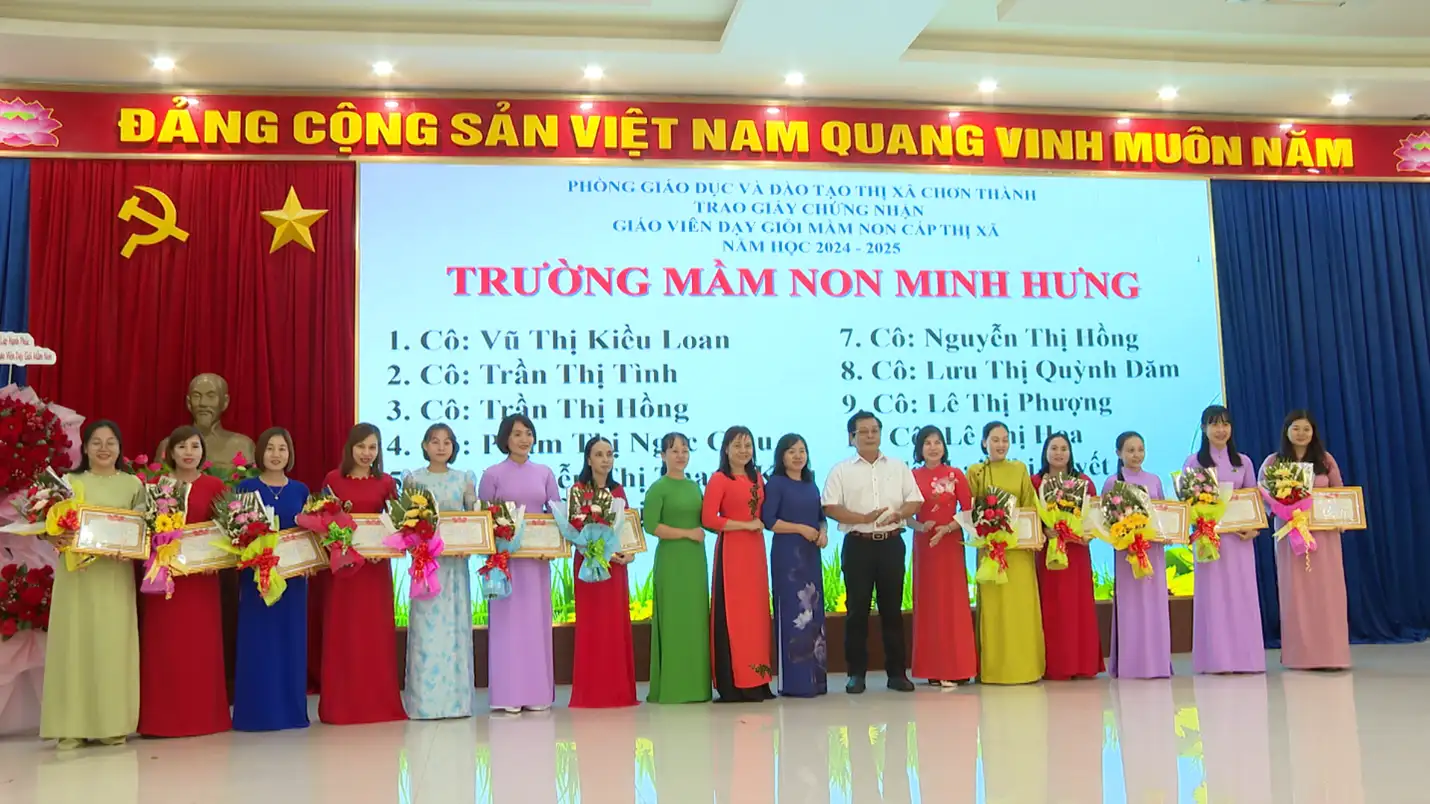 Chơn Thành: Tuyên dương giáo viên dạy giỏi Mầm non