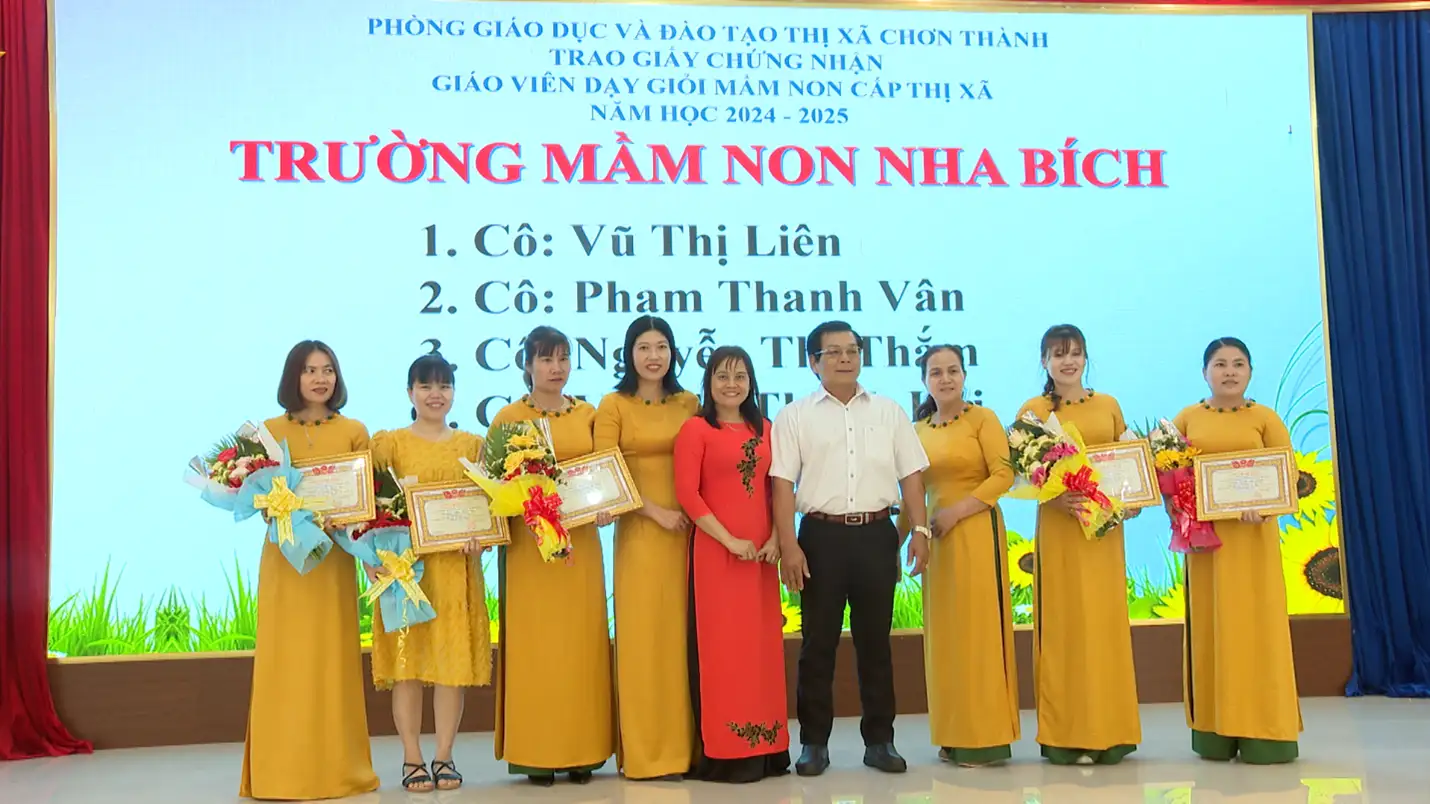 Chơn Thành: Tuyên dương giáo viên dạy giỏi Mầm non