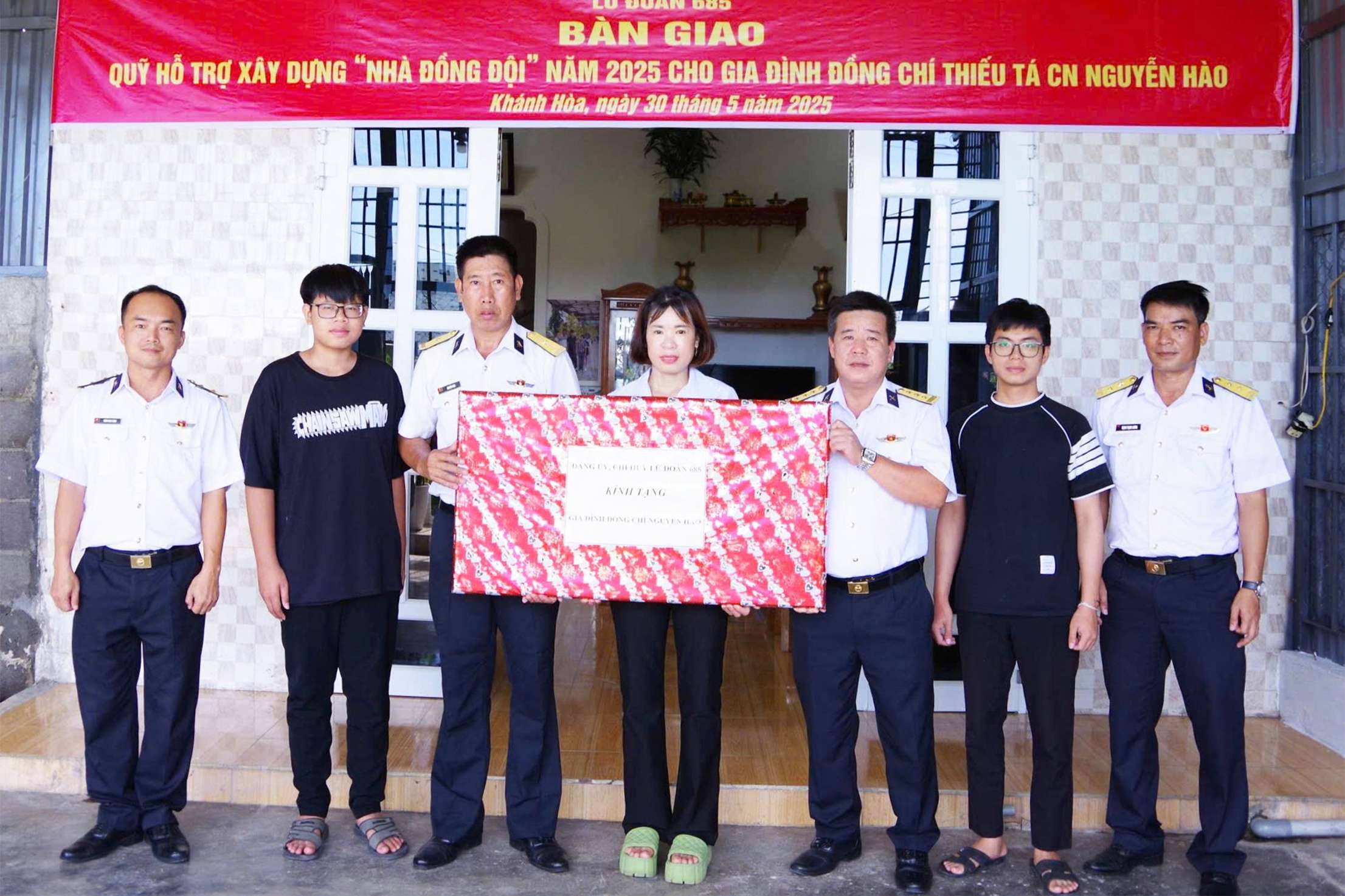 Lữ đoàn 685, Vùng 4 Hải quân bàn giao “Nhà đồng đội” từ nguồn kinh phí hỗ trợ.