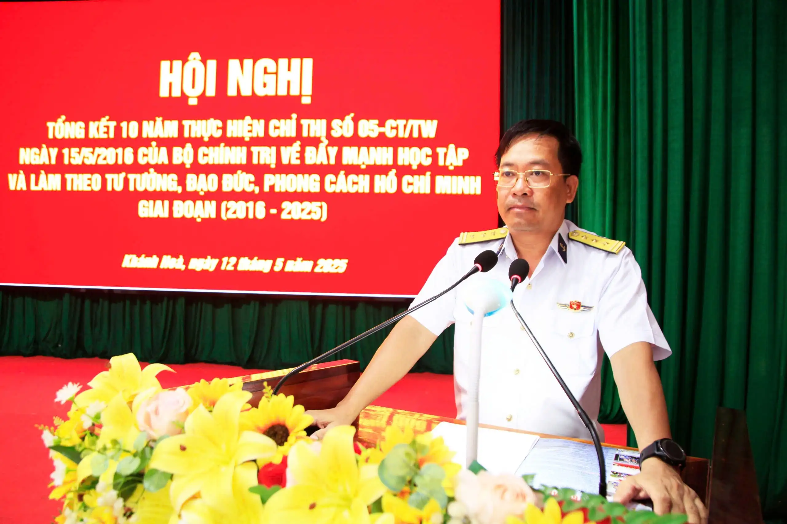 Đảng ủy Lữ đoàn 162, Vùng 4 Hải quân: Tổng kết 10 năm thực hiện Chỉ thị số 05 của Bộ chính trị.