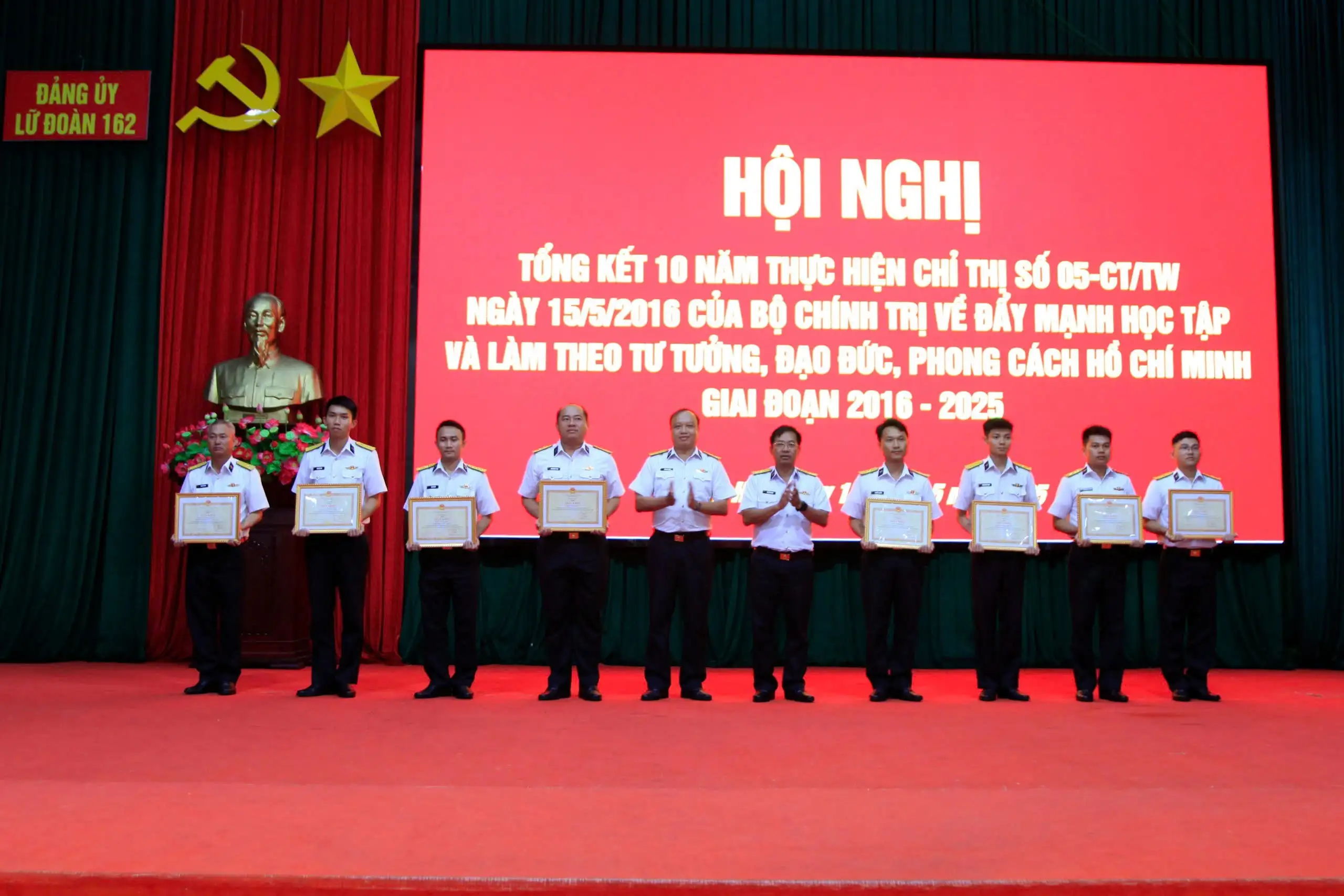 Đảng ủy Lữ đoàn 162, Vùng 4 Hải quân: Tổng kết 10 năm thực hiện Chỉ thị số 05 của Bộ chính trị.