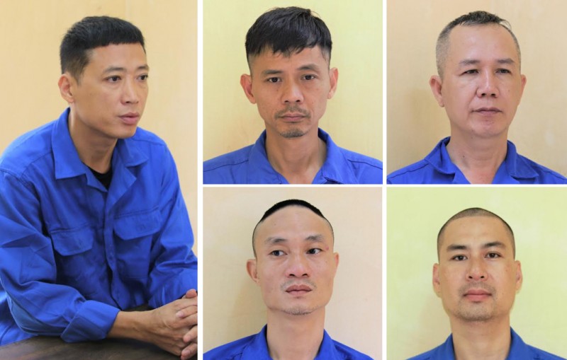 5 đối tượng đều trú tại TP Nam Định gồm: Trần Mạnh Thắng, SN 1983; Nguyễn Văn Hân, SN 1983; Nguyễn Minh Tuấn, SN 1984; Đỗ Tiến Thành, SN 1982; Nguyễn Hoành Việt, SN 1975. bị bắt giữ