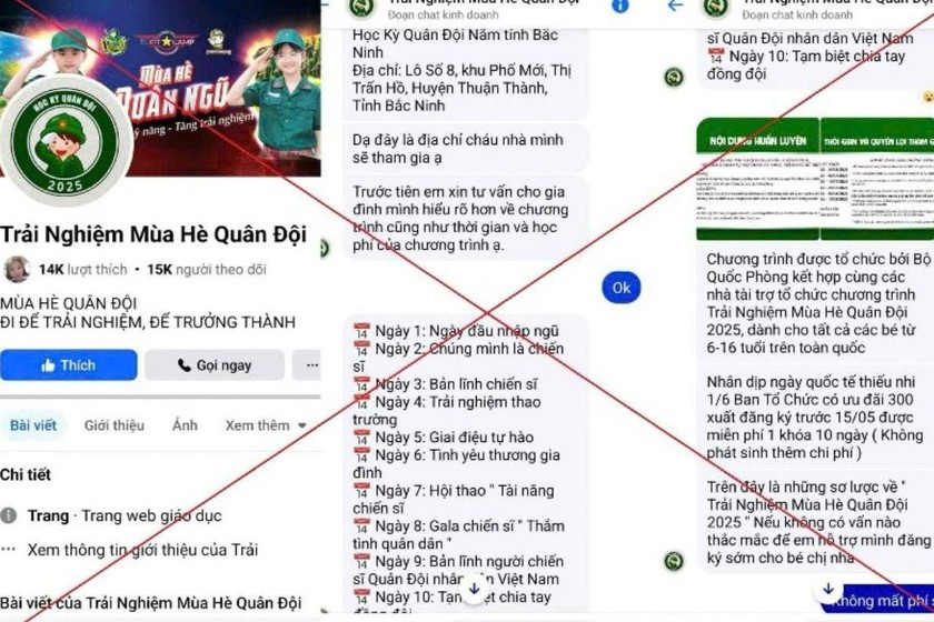 Các trang mạng xã hội này thường giới thiệu có kết nối với các đơn vị Quân đội trên toàn quốc.