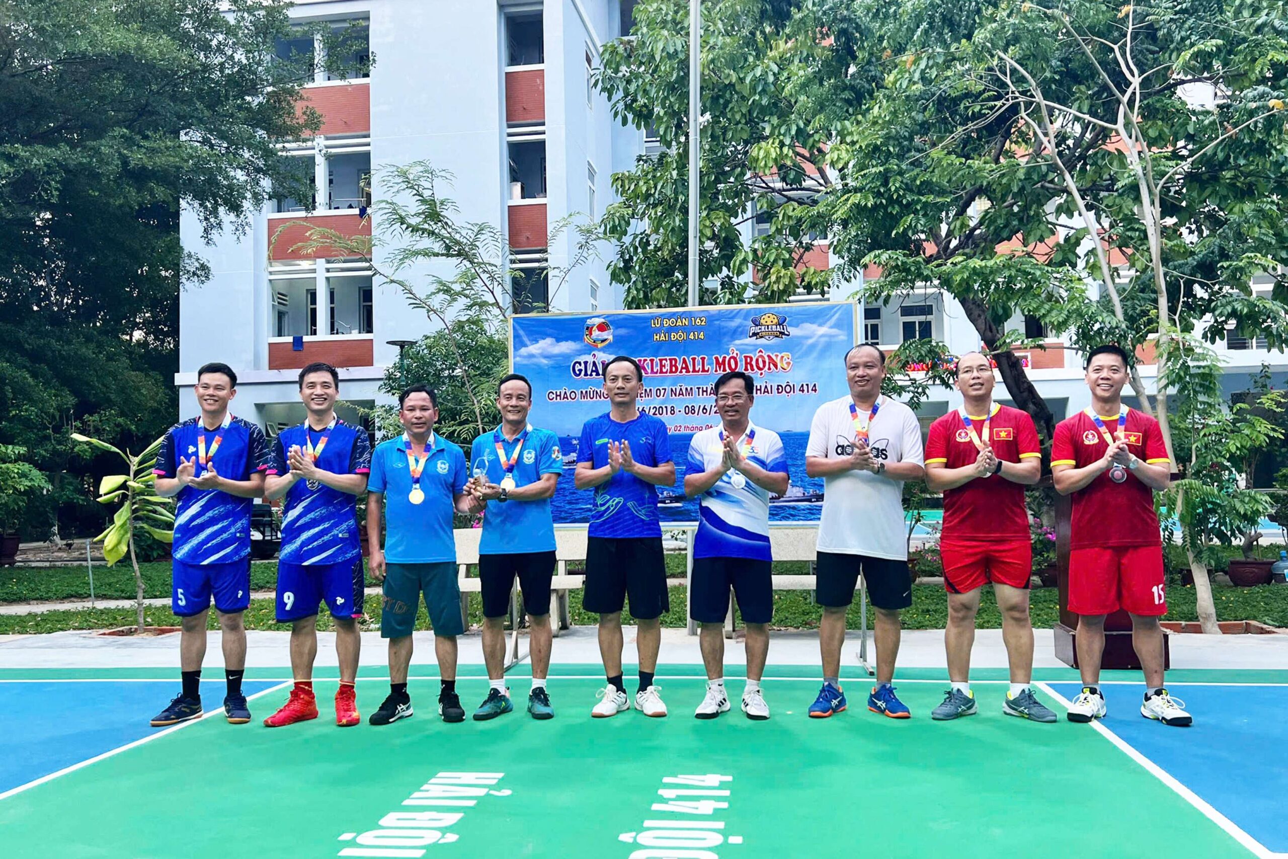 Giải Pickleball mở rộng chào mừng kỷ niệm ngày thành lập hải đội 414 thành công tốt đẹp.