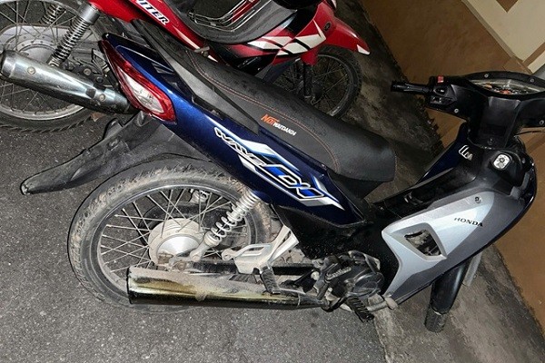 Chiếc xe Wave bị cướp (ảnh Công an tỉnh Hải Dương)