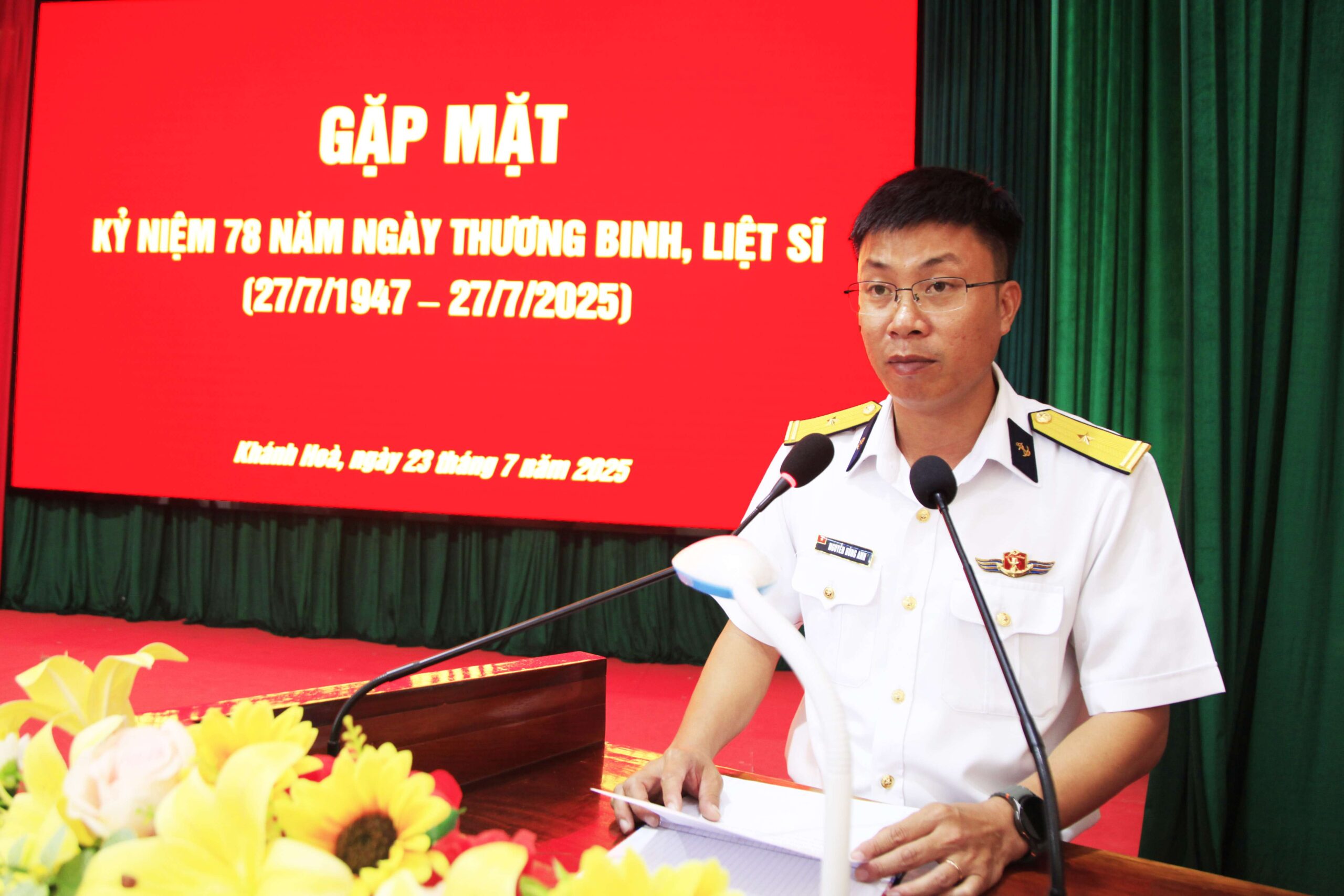 Lữ đoàn 162, Vùng 4 Hải quân gặp mặt kỷ niệm 78 năm ngày thương binh, liệt sĩ.