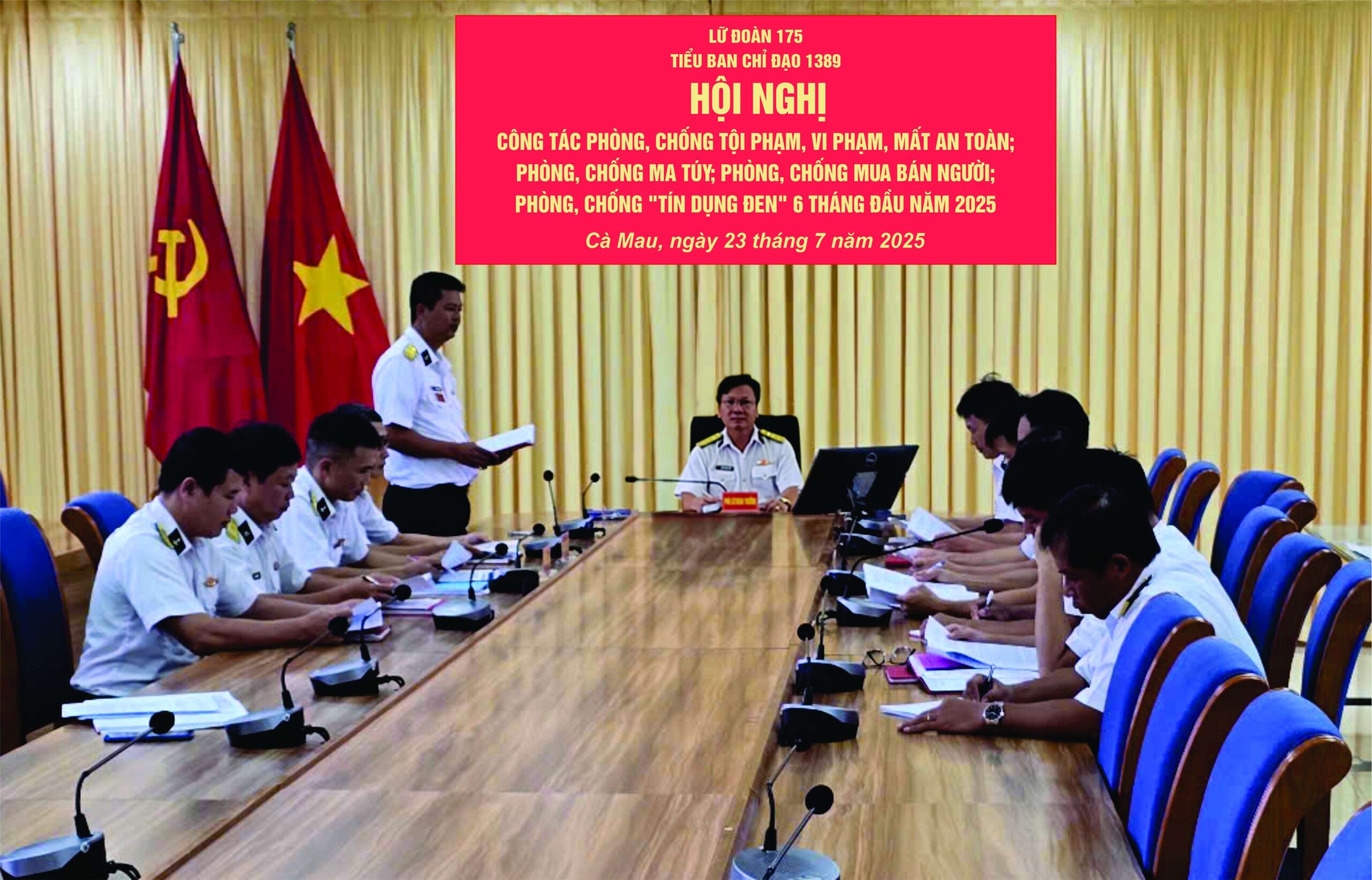 Tiểu ban chỉ đạo 1389 Lữ đoàn 175 sơ kết 6 tháng đầu năm 2025