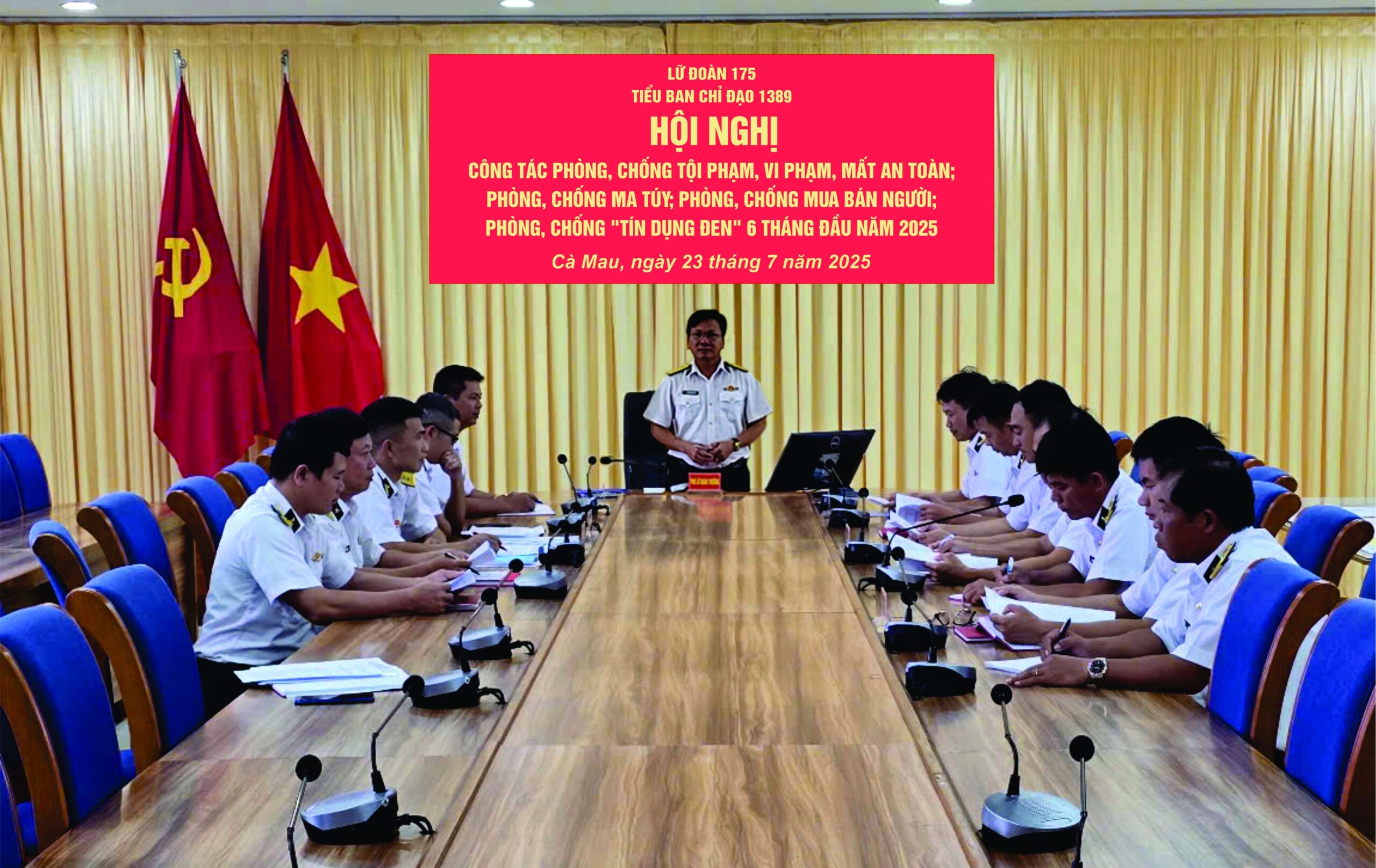 Tiểu ban chỉ đạo 1389 Lữ đoàn 175 sơ kết 6 tháng đầu năm 2025