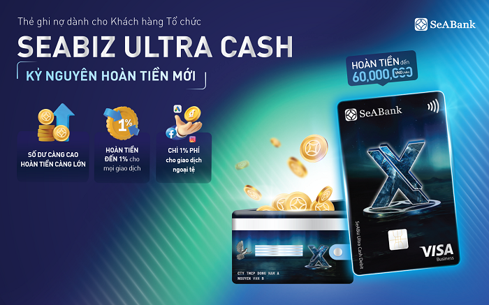 Thẻ ghi nợ SeABiz Ultra Cash của SeABank: 'Lợi ích kép' cho doanh nghiệp.