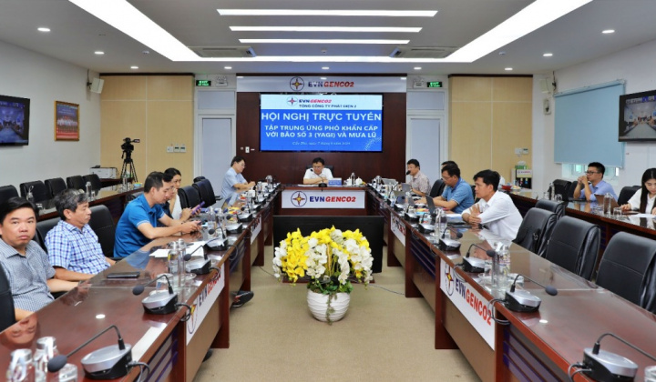 EVNGENCO2 tổ chức họp tăng cường ứng phó khẩn cấp với bão số 3 YAGI và mưa lũ