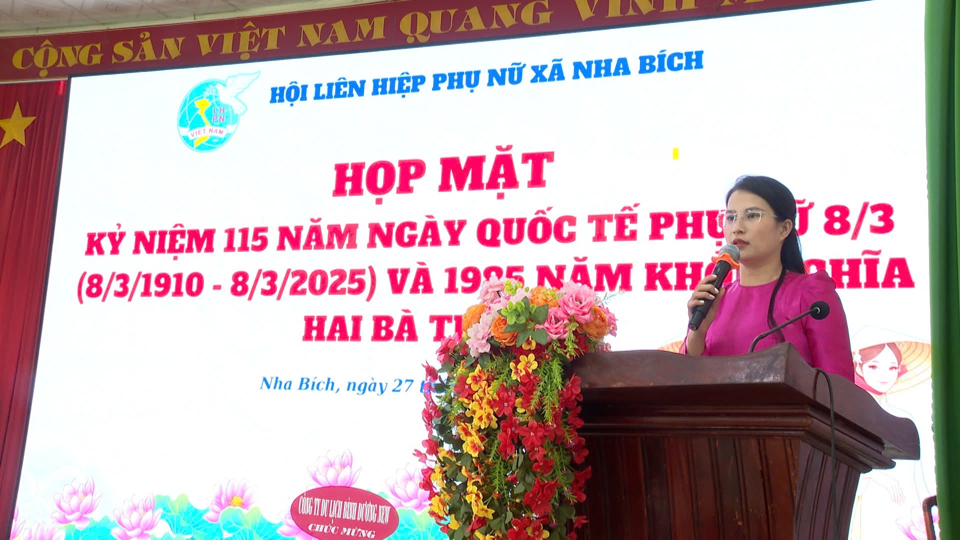 Hội LHPN xã Nha Bích họp mặt kỷ niệm 115 năm ngày Quốc tế Phụ nữ và tuyên dương gương điển hình