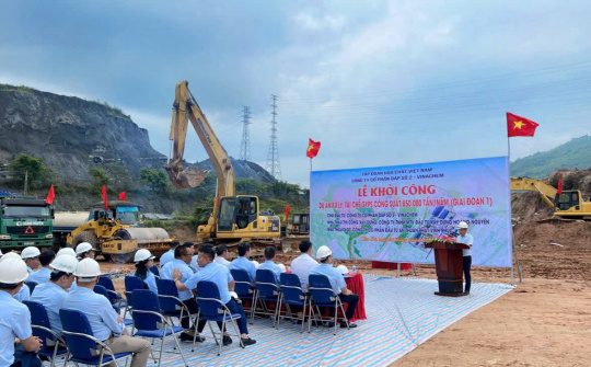 DAP số 2 – Vinachem khởi công giai đoạn 1 Dự án xử lý, tái chế 850.000 tấn gyps/năm