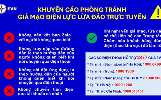 Tập đoàn Điện lực Việt Nam cảnh báo giả mạo nhân viên Điện lực để lừa đảo